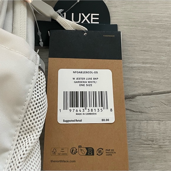 The North Face Jester Luxe Backpack “Gardenia White/Burnt Coral Metallic” - Picture 5 of 5